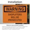 Signmission Shoplifters Will Be Prosecuted OSHA Warning Sign, Vinyl Decal, 7in W x 5in L, 2PK OS-2PACK-WS-D-57-L-12834 - alternate 2